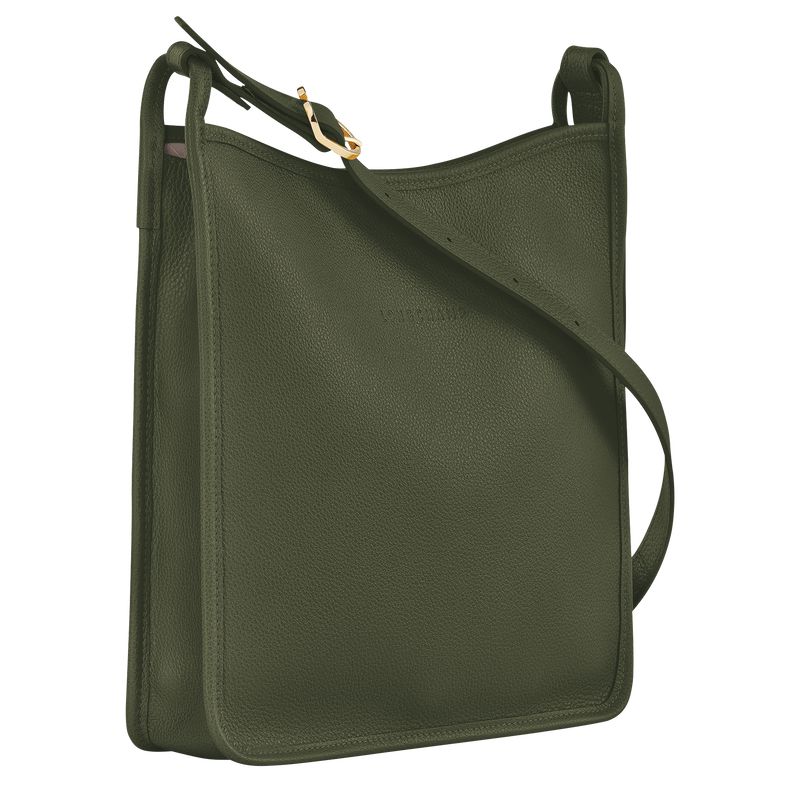 Women Longchamp Le Foulonné M Crossbody Bag Khaki | Thailand-491TXBCIA