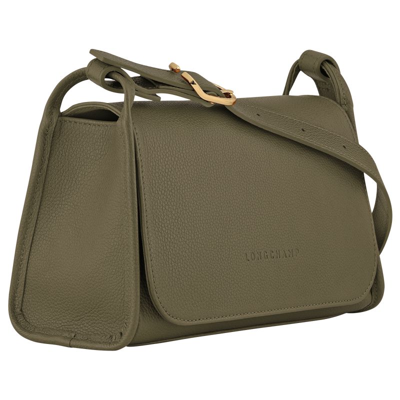 Women Longchamp Le Foulonné M Crossbody Bag Khaki | Thailand-308RXPBTD