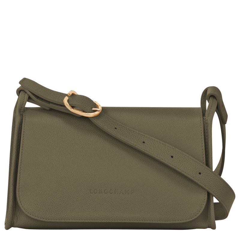 Women Longchamp Le Foulonné M Crossbody Bag Khaki | Thailand-308RXPBTD