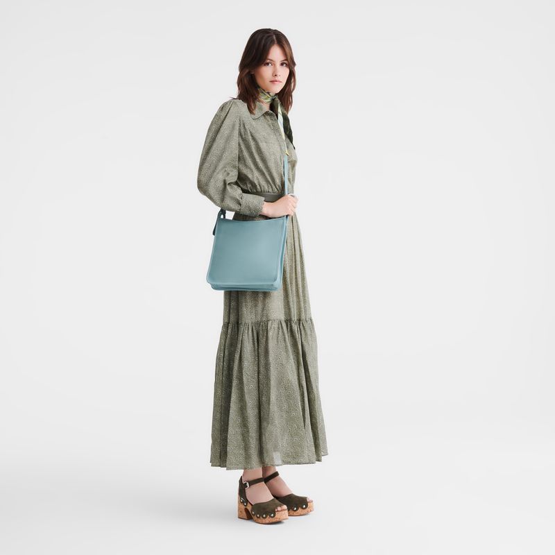 Women Longchamp Le Foulonné M Crossbody Bag Blue | Thailand-237ICGHAS