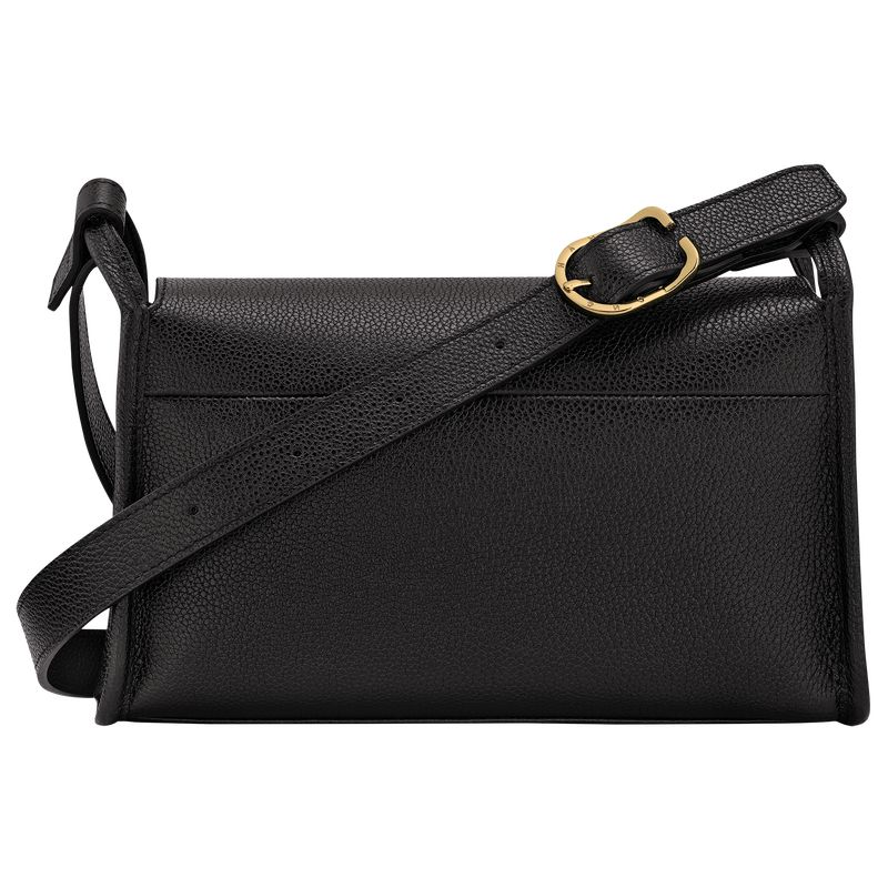 Women Longchamp Le Foulonné M Crossbody Bag Black | Thailand-129VNZJLO