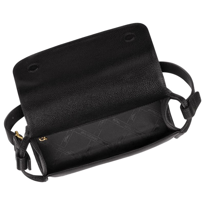 Women Longchamp Le Foulonné M Crossbody Bag Black | Thailand-129VNZJLO