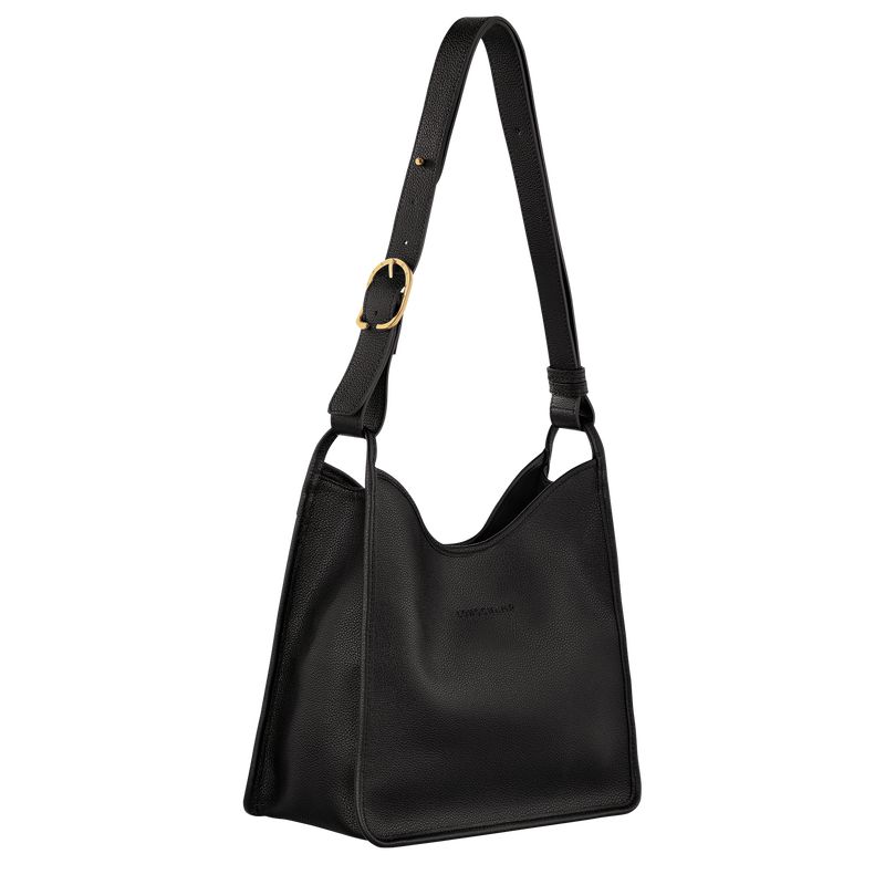 Women Longchamp Le Foulonné M Hobo Bag Black | Thailand-564VNIQWG