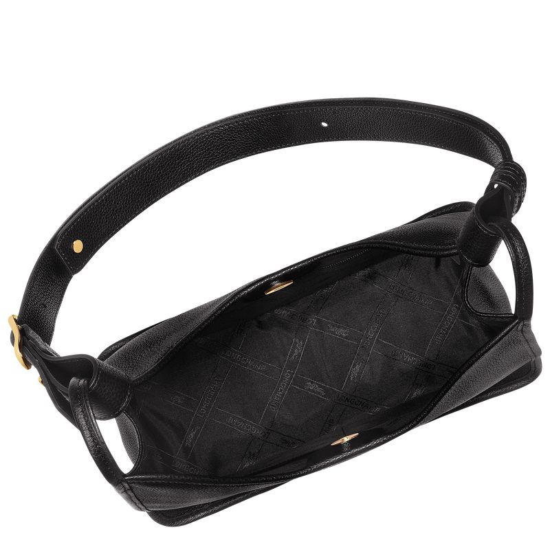 Women Longchamp Le Foulonné M Hobo Bag Black | Thailand-564VNIQWG