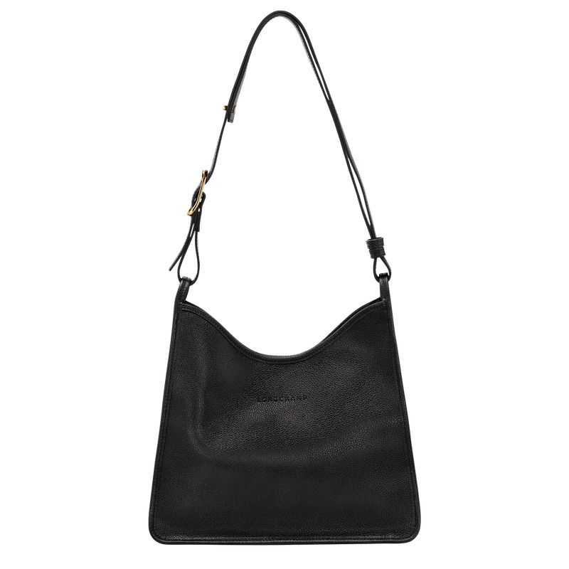 Women Longchamp Le Foulonné M Hobo Bag Black | Thailand-564VNIQWG