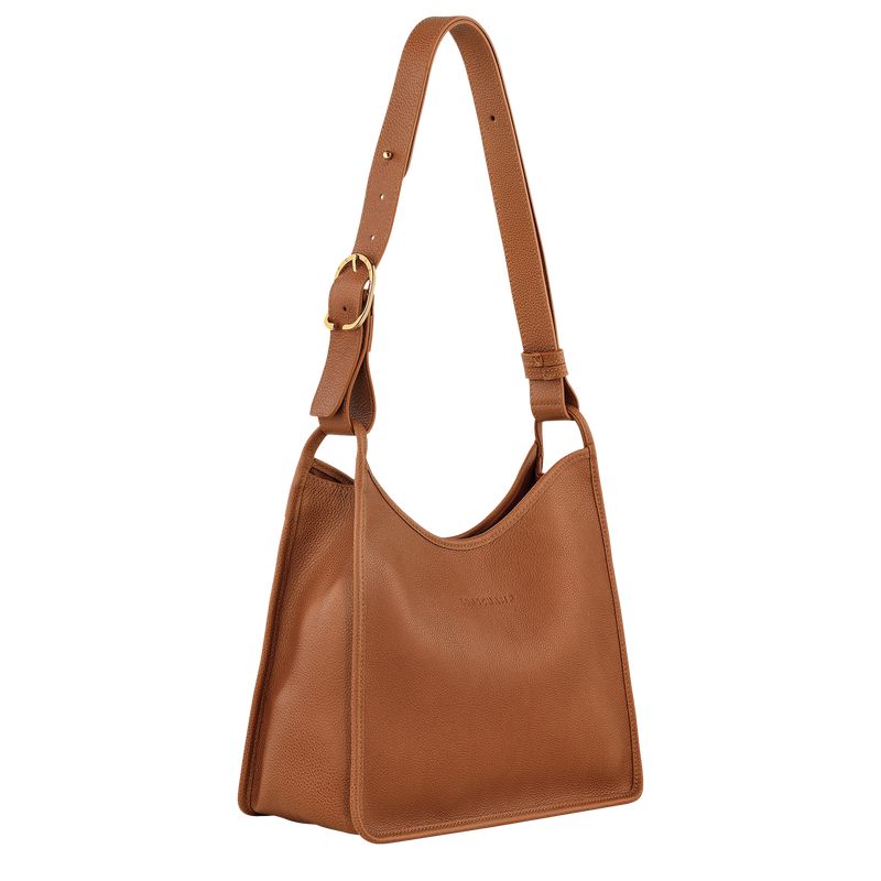 Women Longchamp Le Foulonné M Hobo Bag Brown | Thailand-763BMCNHX