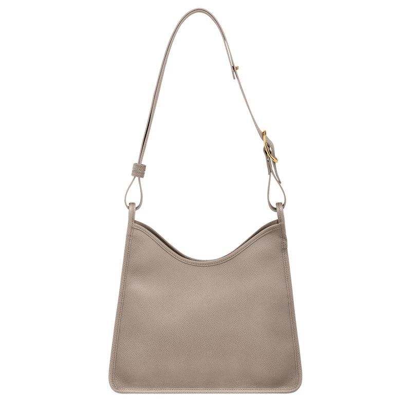 Women Longchamp Le Foulonné M Hobo Bag Grey | Thailand-290BFOVHU