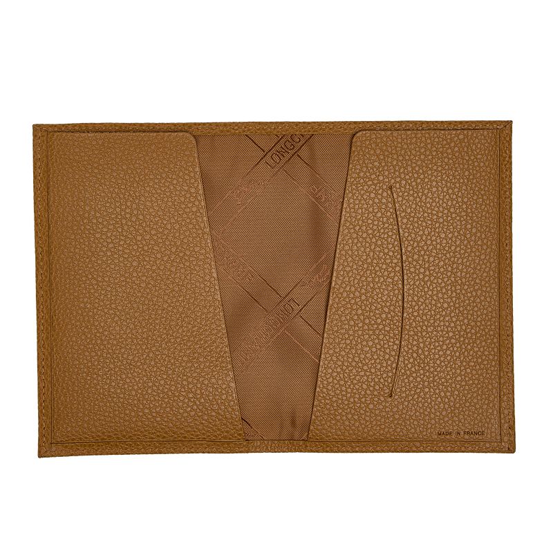 Women Longchamp Le Foulonné Passport Holder Brown | Thailand-568EIOTKF
