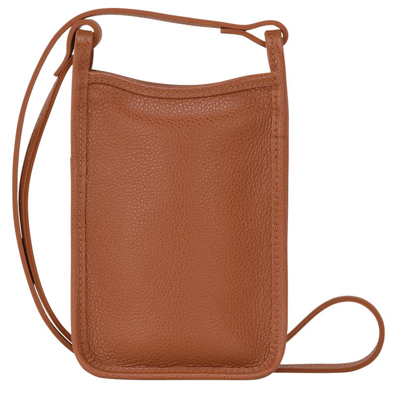 Women Longchamp Le Foulonné Phone Case Brown | Thailand-635KQFAGN