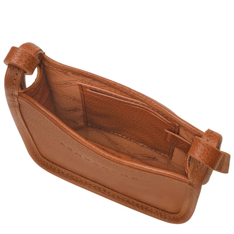 Women Longchamp Le Foulonné Phone Case Brown | Thailand-635KQFAGN