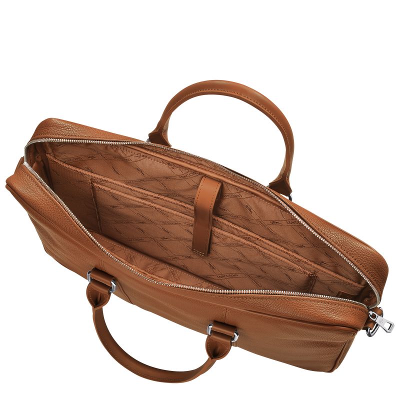 Women Longchamp Le Foulonné S Briefcase Brown | Thailand-216WPHVTO