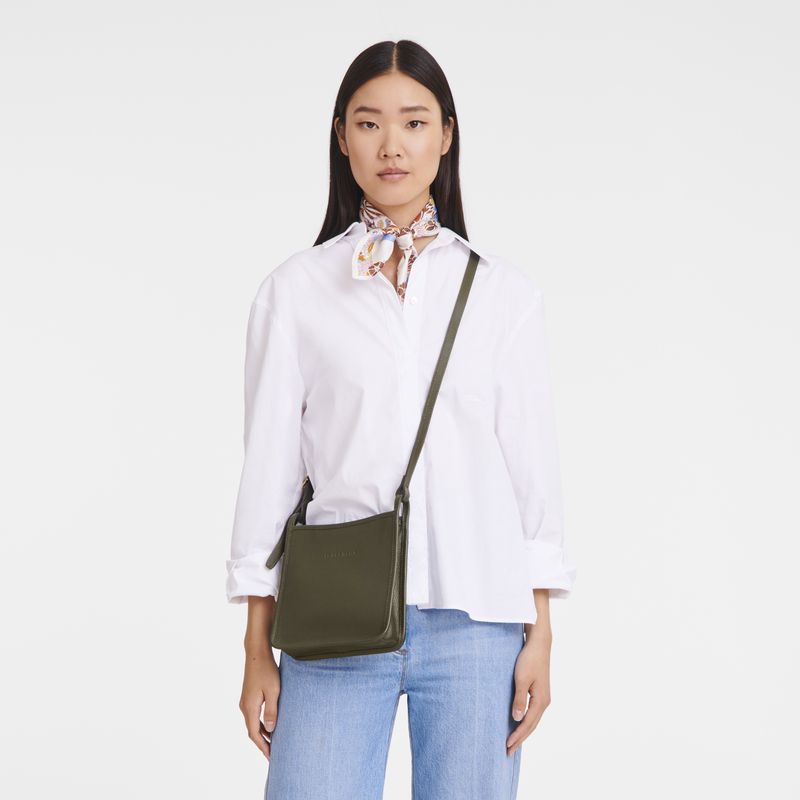 Women Longchamp Le Foulonné S Crossbody Bag Khaki | Thailand-438EWIGJD
