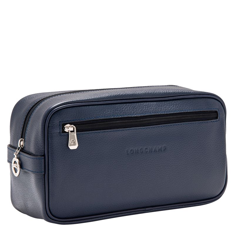 Women Longchamp Le Foulonné Toiletry Bags Navy | Thailand-690KZHGDW