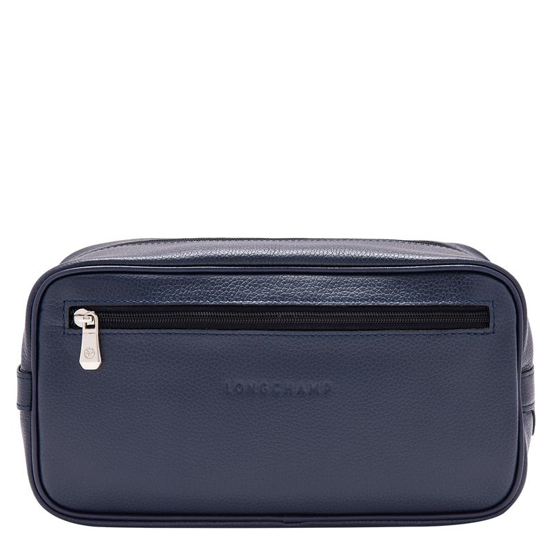 Women Longchamp Le Foulonné Toiletry Bags Navy | Thailand-690KZHGDW