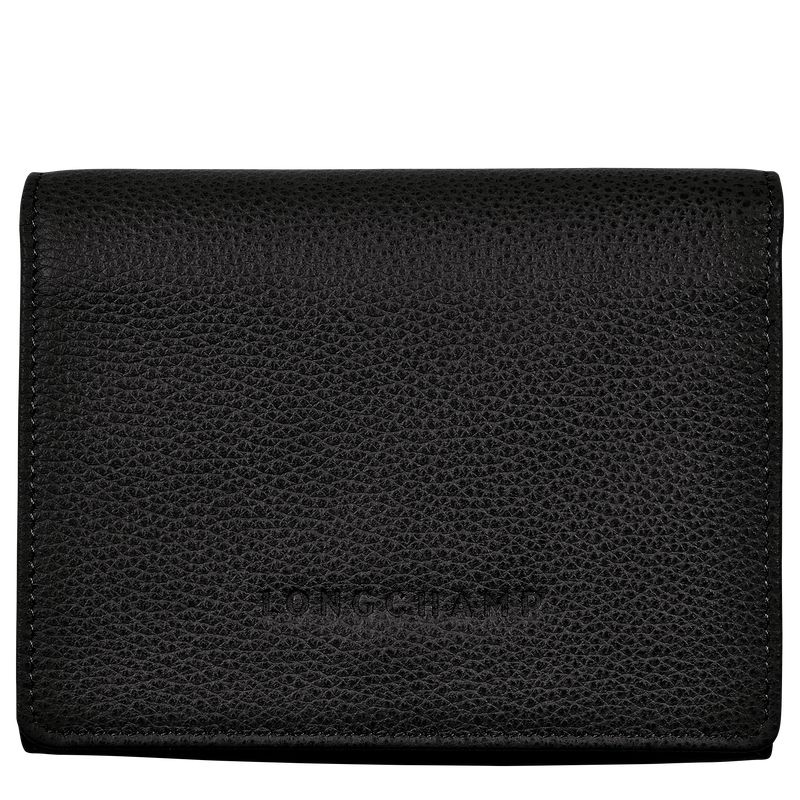 Women Longchamp Le Foulonné Wallet Black | Thailand-943DJPSGR