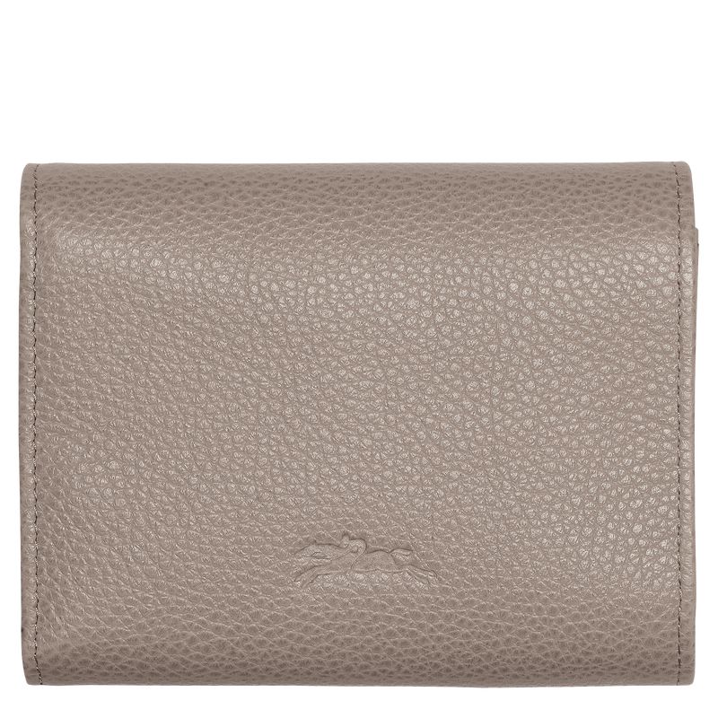Women Longchamp Le Foulonné Wallet Grey | Thailand-457QGYSIO
