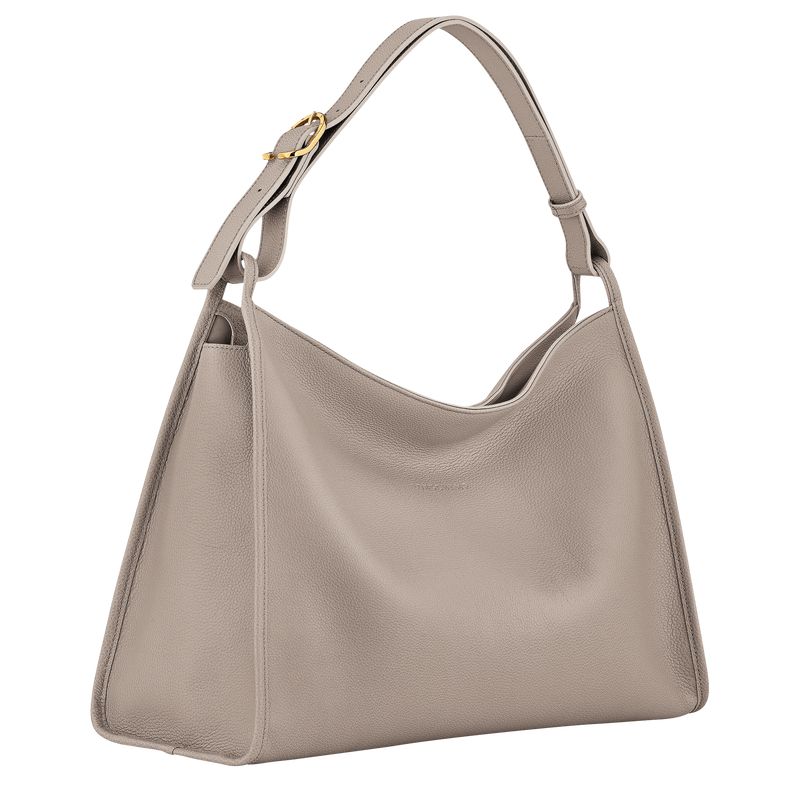 Women Longchamp Le Foulonné Xl Shoulder Bag Grey | Thailand-537LTXBNZ