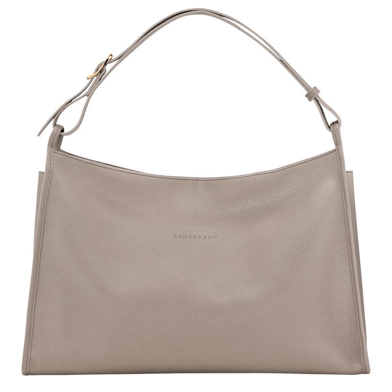 Women Longchamp Le Foulonné Xl Shoulder Bag Grey | Thailand-537LTXBNZ