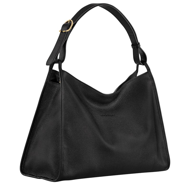 Women Longchamp Le Foulonné Xl Shoulder Bag Black | Thailand-673IXAPBZ