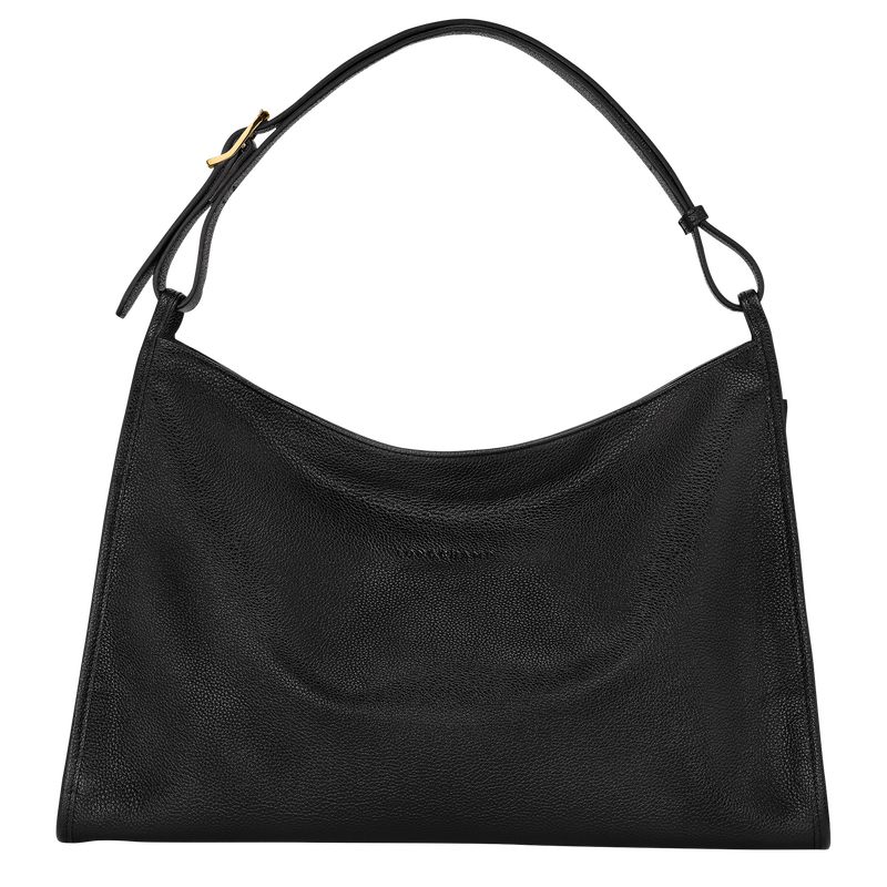 Women Longchamp Le Foulonné Xl Shoulder Bag Black | Thailand-673IXAPBZ