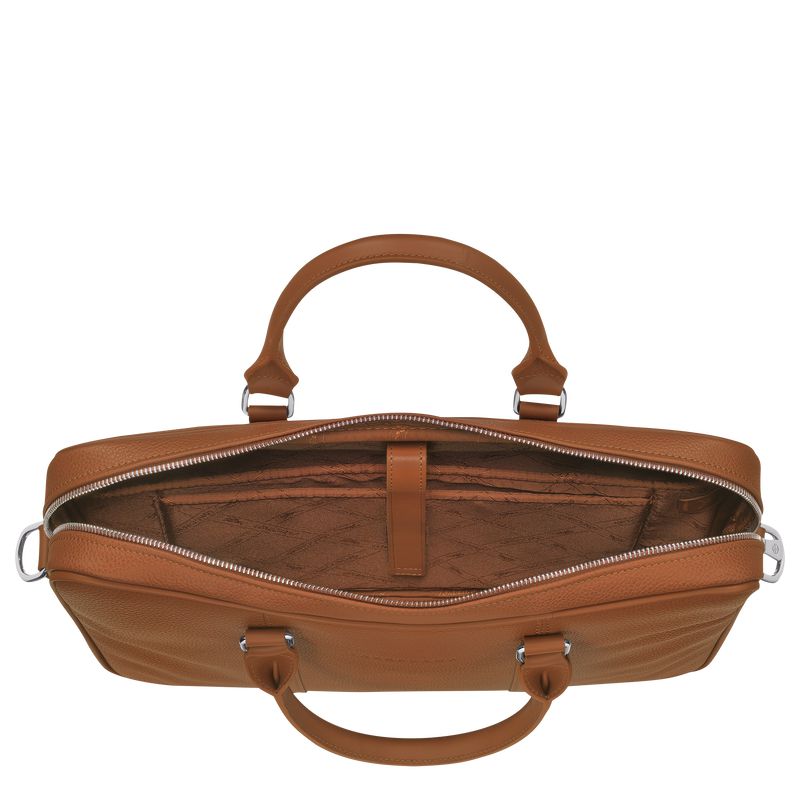 Women Longchamp Le Foulonné Xs Briefcase Brown | Thailand-012MIBLTN