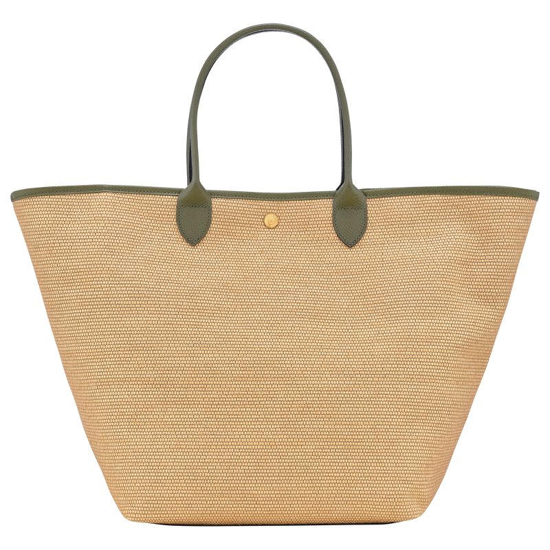 Women Longchamp Le Pliage Collection L Basket Tote Bag Brown / Olive | Thailand-368YFSOBI
