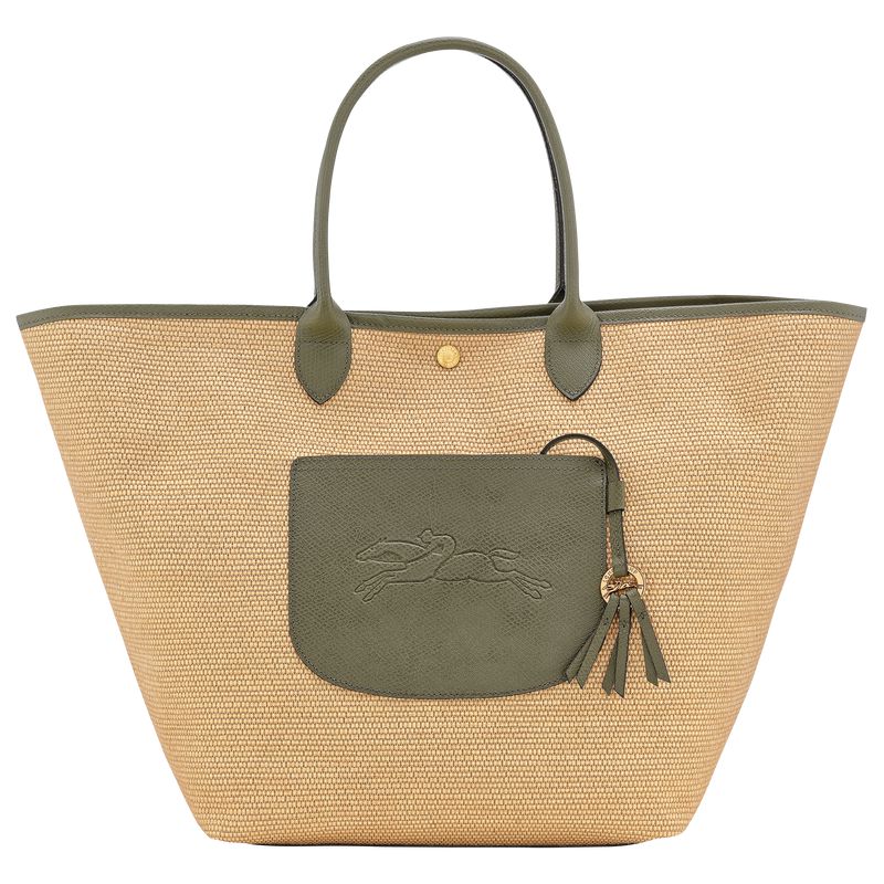 Women Longchamp Le Pliage Collection L Basket Tote Bag Brown / Olive | Thailand-368YFSOBI