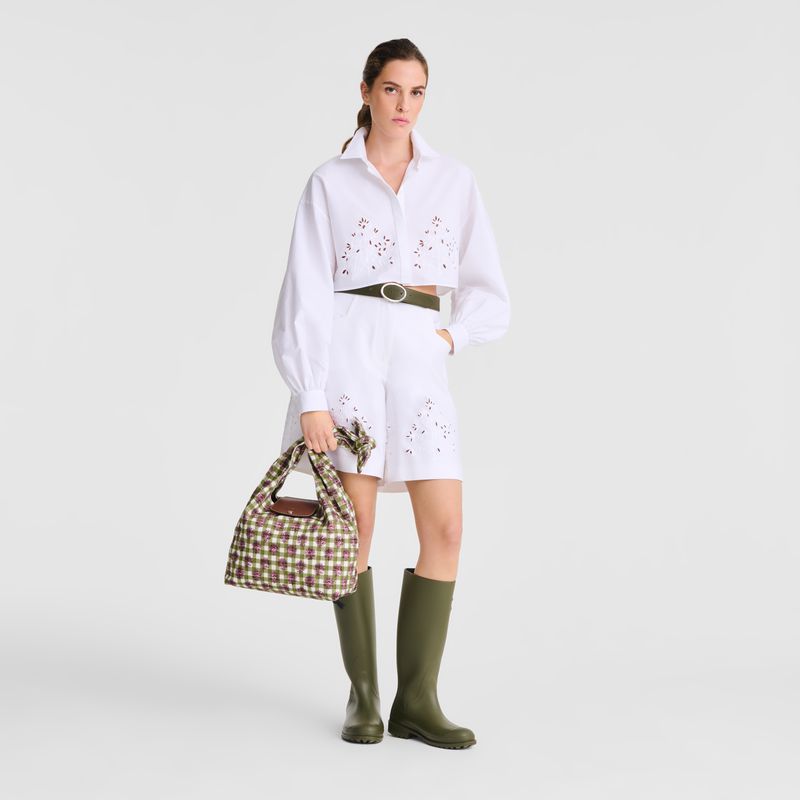 Women Longchamp Le Pliage Collection M Shoulder Bag Olive | Thailand-840EKXJZT
