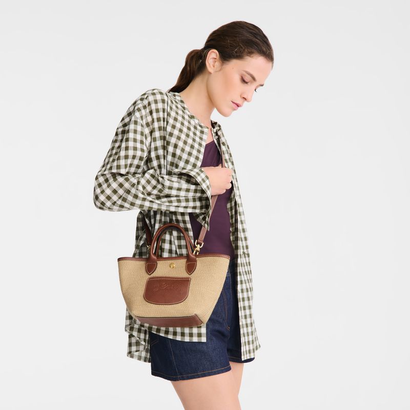 Women Longchamp Le Pliage Collection Xs Basket Tote Bag Brown | Thailand-469UTMCXV