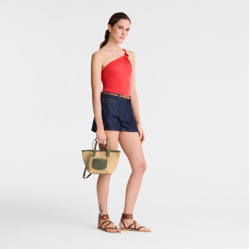 Women Longchamp Le Pliage Collection Xs Basket Tote Bag Brown / Olive | Thailand-596WKCBGE