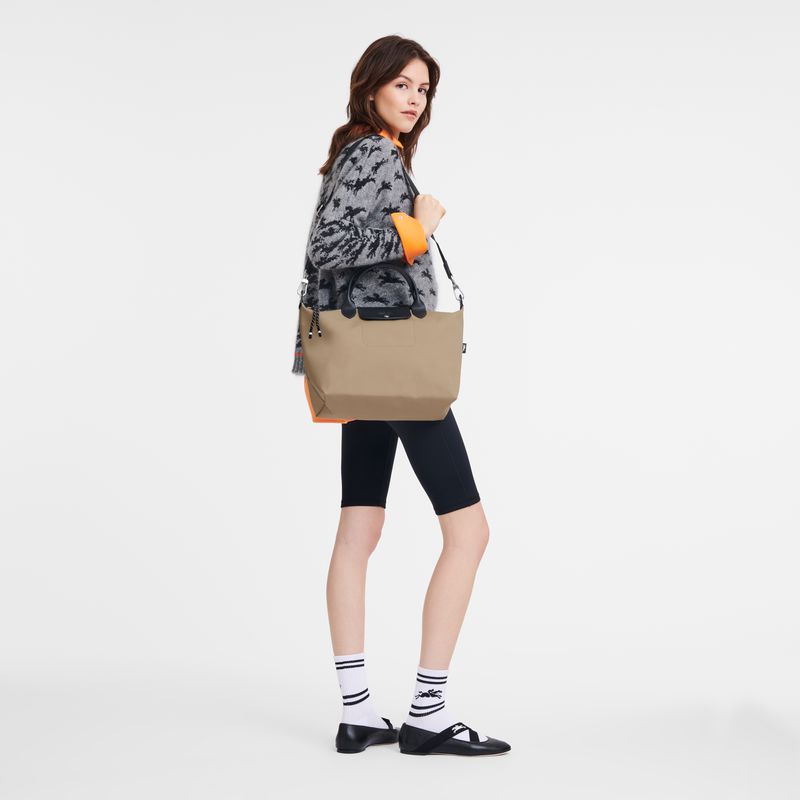 Women Longchamp Le Pliage Energy L Handbag Beige | Thailand-387JWXTDS