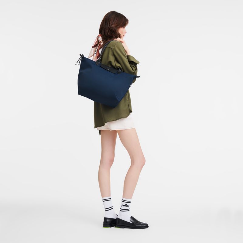 Women Longchamp Le Pliage Energy L Tote Bag Navy | Thailand-934JNPXDF