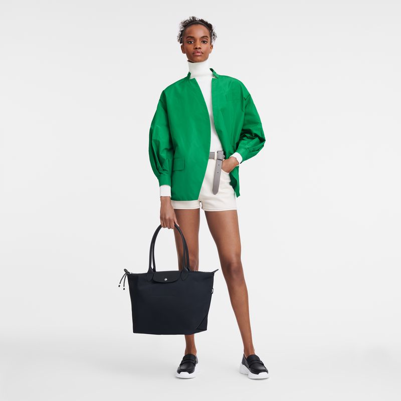 Women Longchamp Le Pliage Energy L Tote Bag Black | Thailand-216LHYXRA