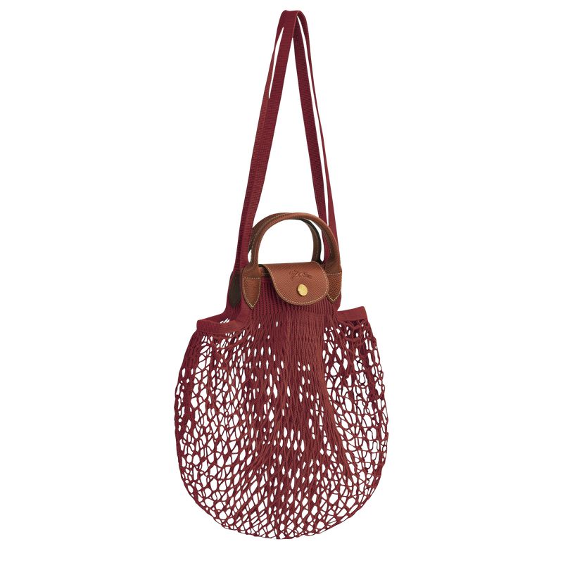 Women Longchamp Le Pliage Filet L Mesh Bag Dark Red | Thailand-359IWOKYZ