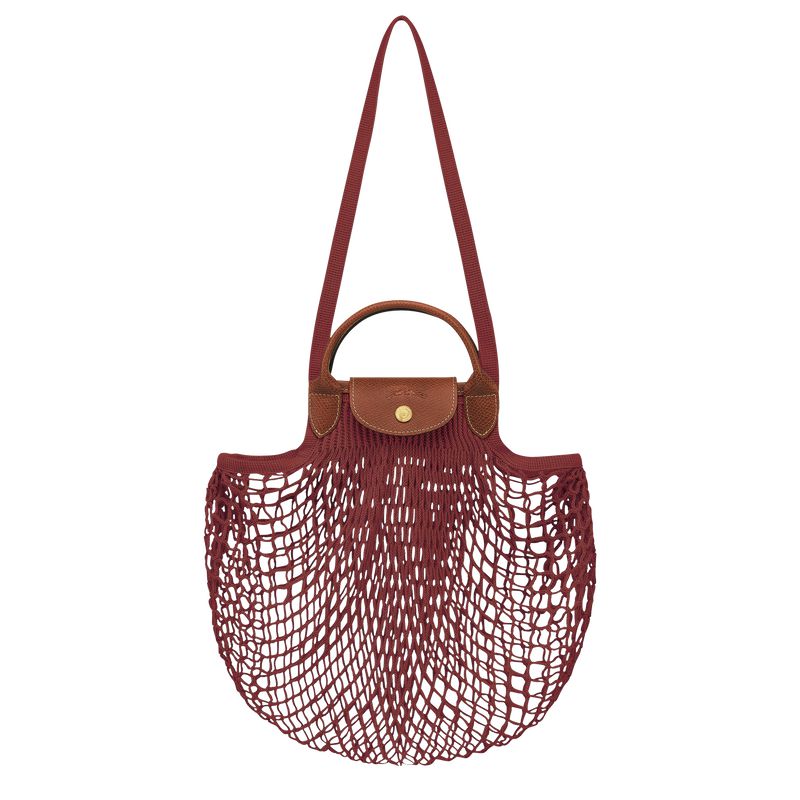 Women Longchamp Le Pliage Filet L Mesh Bag Dark Red | Thailand-359IWOKYZ