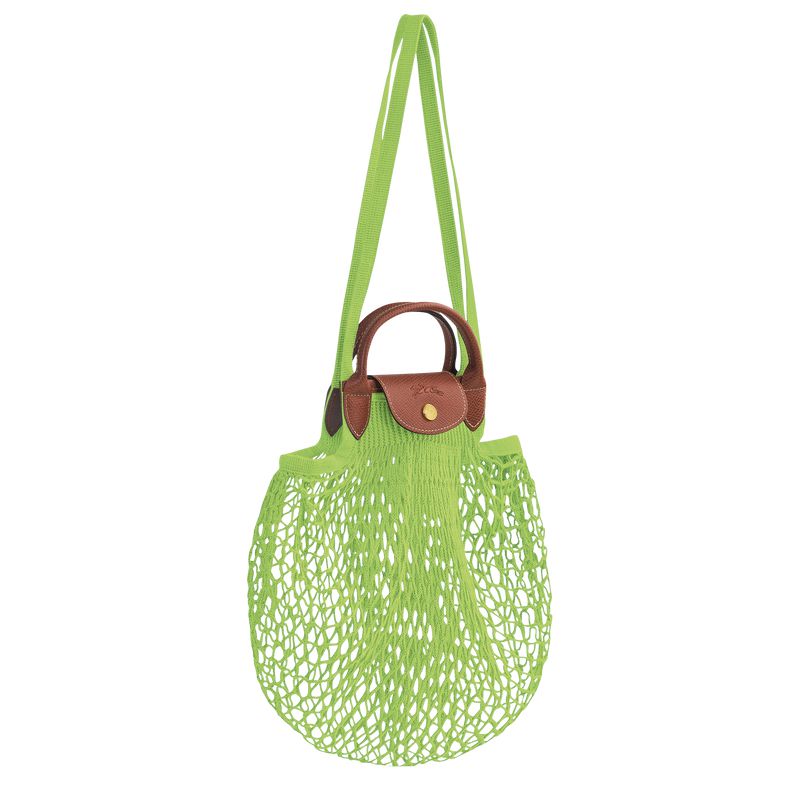 Women Longchamp Le Pliage Filet L Mesh Bag Light Green | Thailand-639CQGOVW