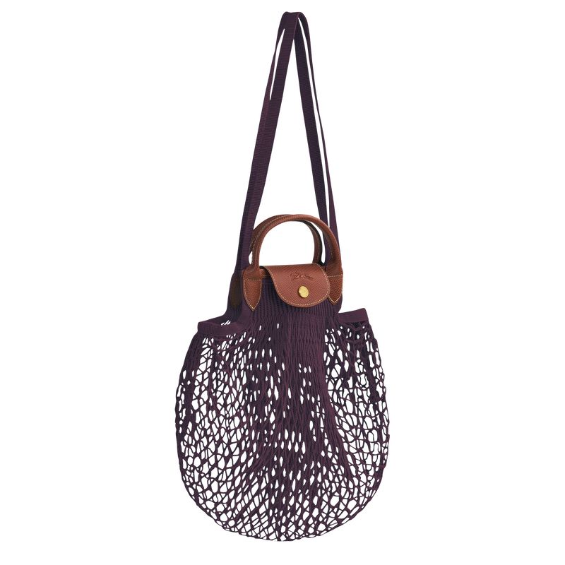 Women Longchamp Le Pliage Filet L Mesh Bag Dark Purple | Thailand-681IVLDZK