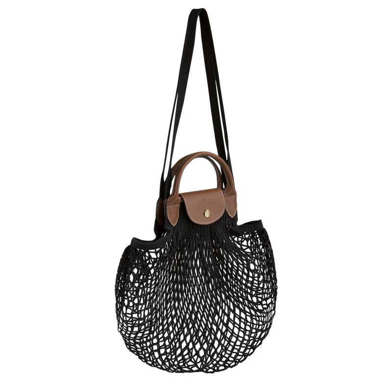 Women Longchamp Le Pliage Filet L Mesh Bag Black | Thailand-350VZKTSW
