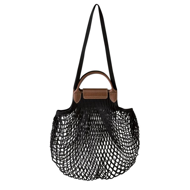 Women Longchamp Le Pliage Filet L Mesh Bag Black | Thailand-350VZKTSW