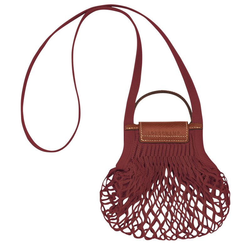 Women Longchamp Le Pliage Filet Xs Mesh Bag Dark Red | Thailand-519XETGKB