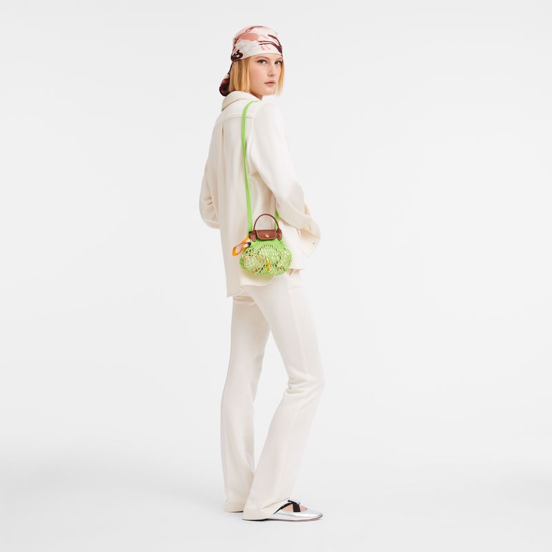 Women Longchamp Le Pliage Filet Xs Mesh Bag Light Green | Thailand-495CNQDBA