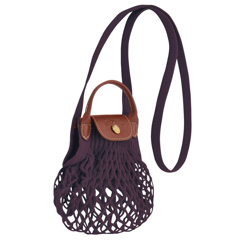 Women Longchamp Le Pliage Filet Xs Mesh Bag Dark Purple | Thailand-401FAGKQC