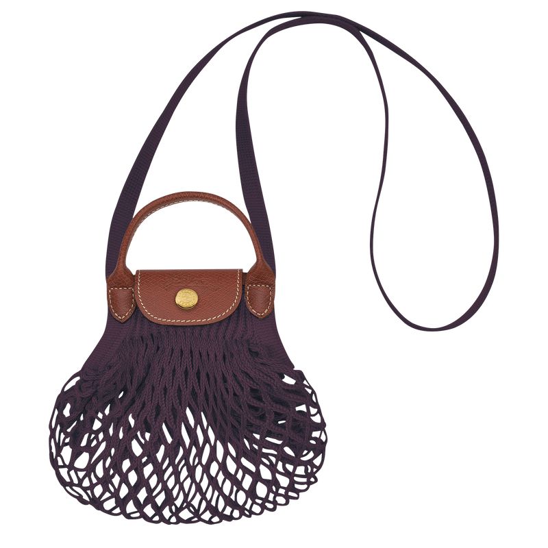 Women Longchamp Le Pliage Filet Xs Mesh Bag Dark Purple | Thailand-401FAGKQC