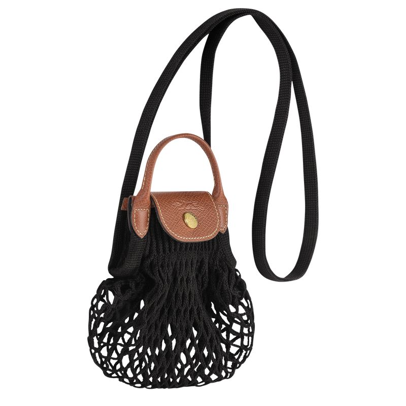 Women Longchamp Le Pliage Filet Xs Mesh Bag Black | Thailand-148BRVUPT