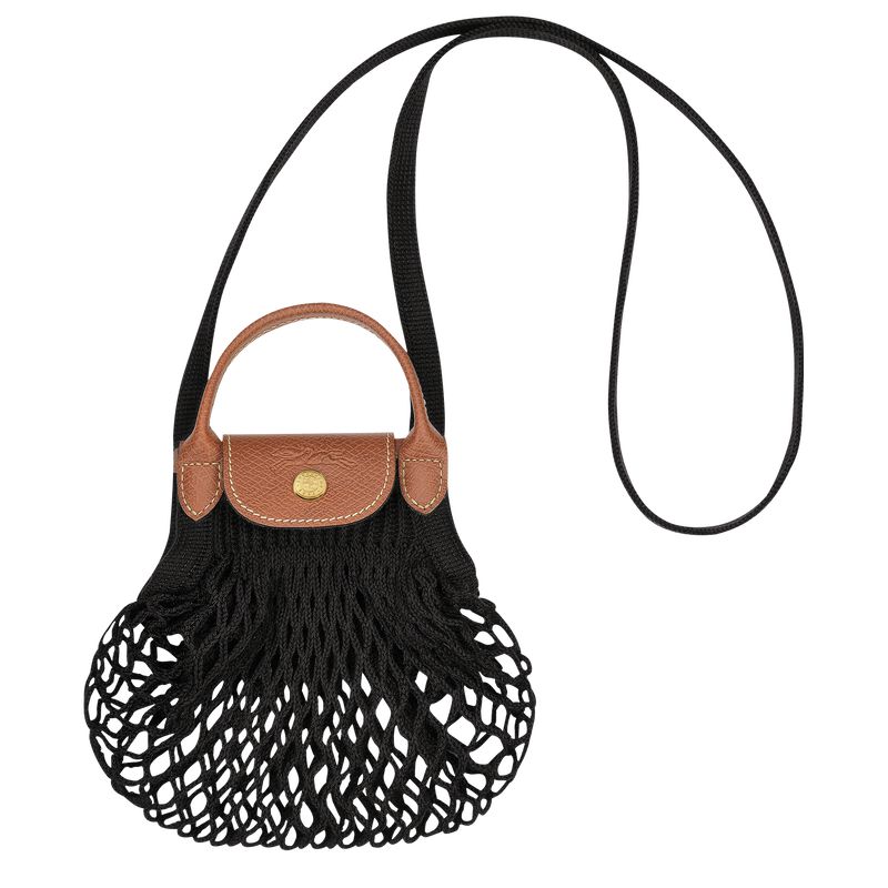 Women Longchamp Le Pliage Filet Xs Mesh Bag Black | Thailand-148BRVUPT