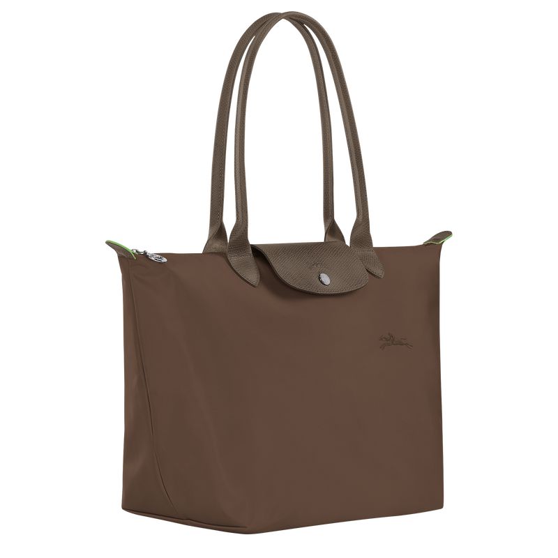 Women Longchamp Le Pliage Green L Tote Bag Dark Brown | Thailand-673XAVGWC