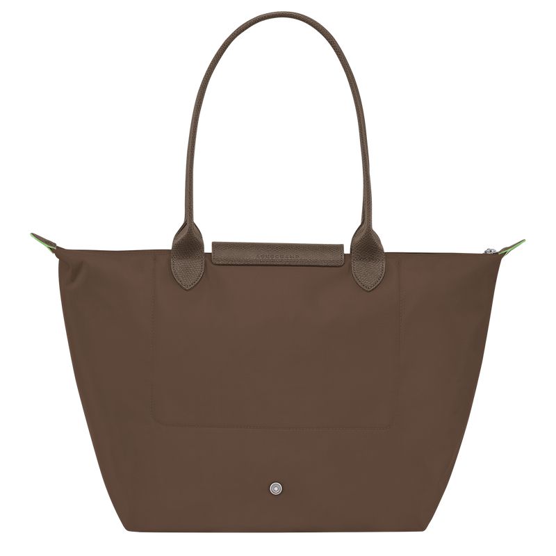 Women Longchamp Le Pliage Green L Tote Bag Dark Brown | Thailand-673XAVGWC