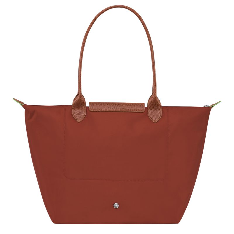 Women Longchamp Le Pliage Green L Tote Bag Brown | Thailand-743YFOVUW