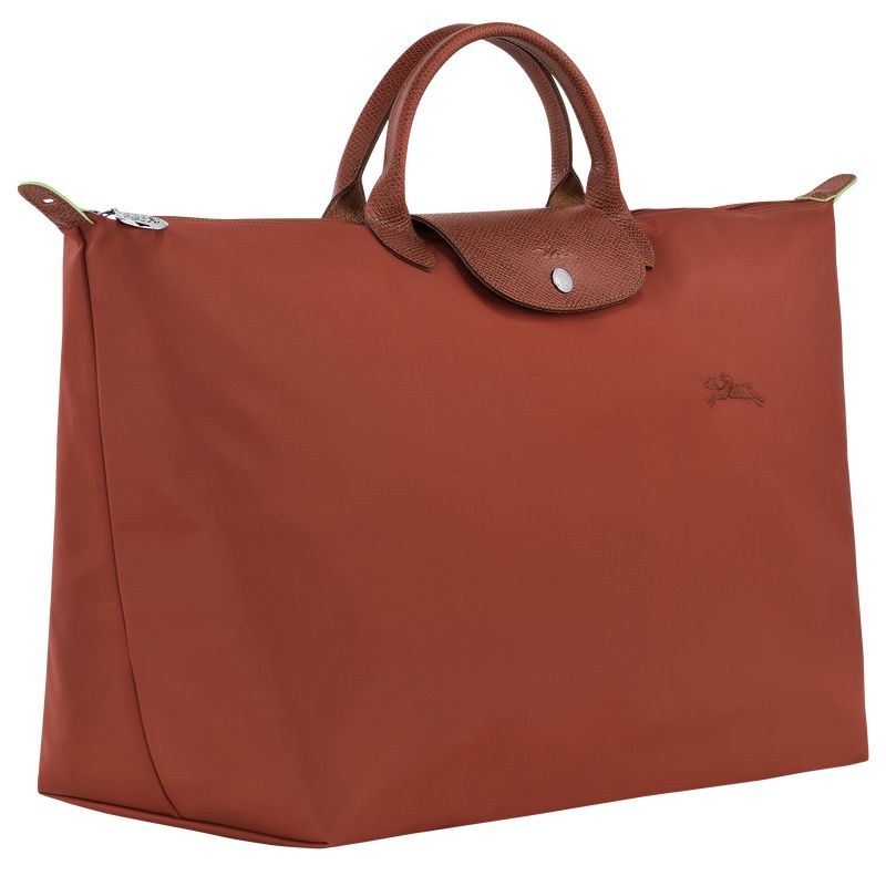 Women Longchamp Le Pliage Green L Travel Bag Brown | Thailand-690ZUOGIN