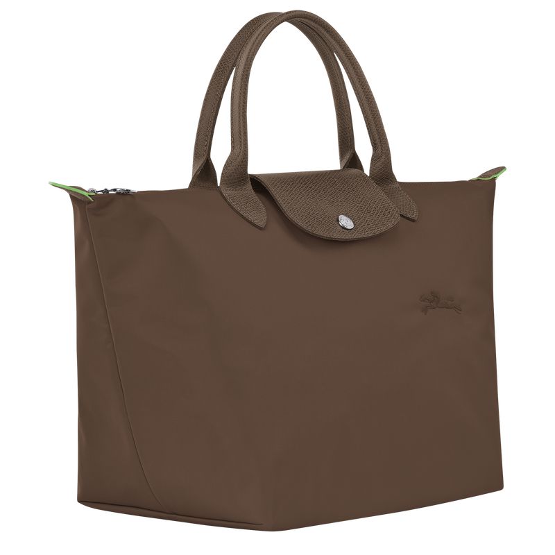 Women Longchamp Le Pliage Green M Handbag Dark Brown | Thailand-985QWZKIX